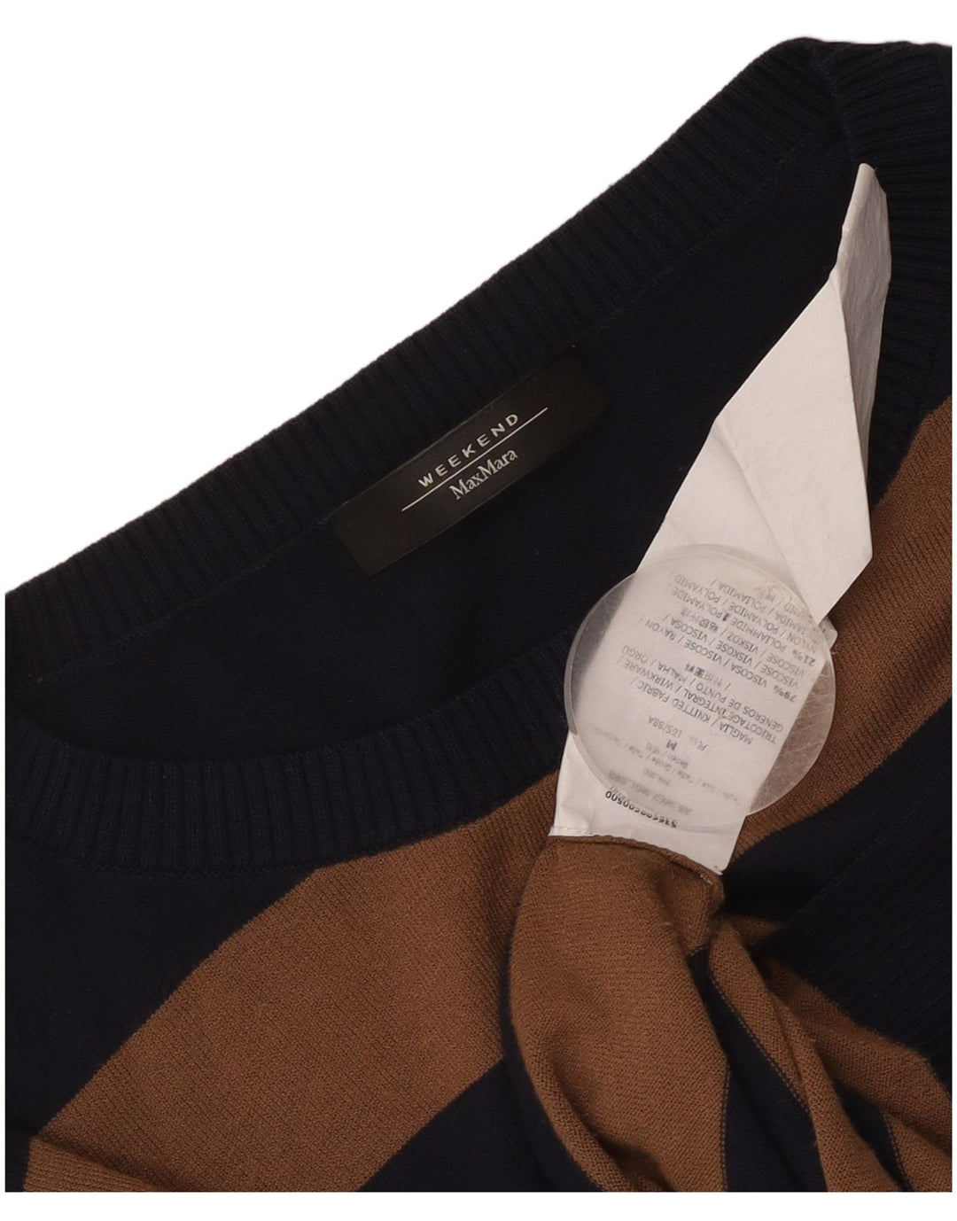 Max Mara Pull week-end à col bateau pour femme Bleu marine moyen UK 14