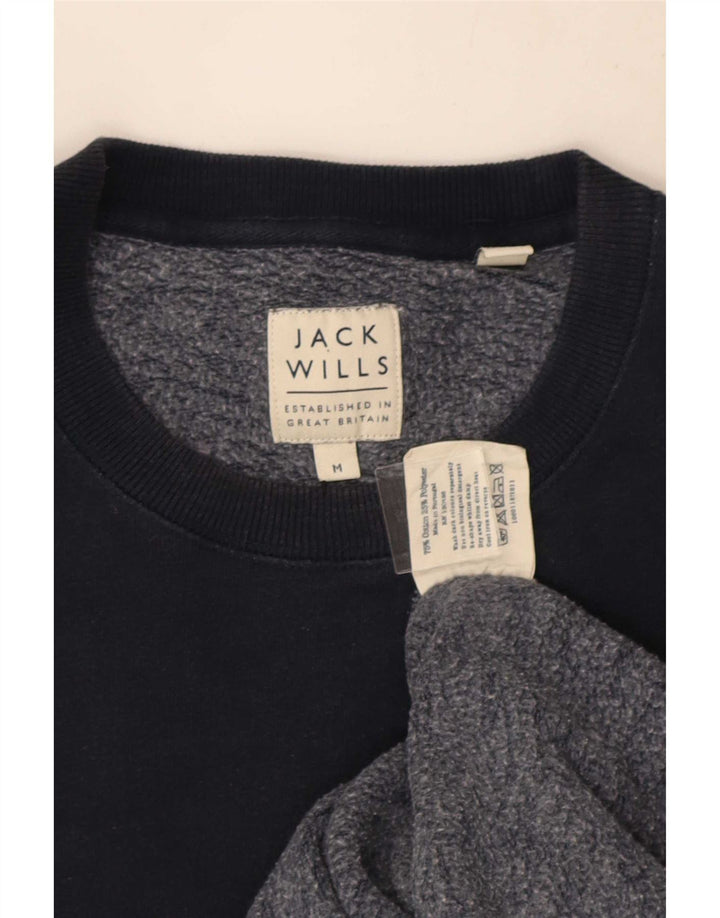 Jack Wills Sweat-shirt graphique pour homme en coton bleu marine moyen