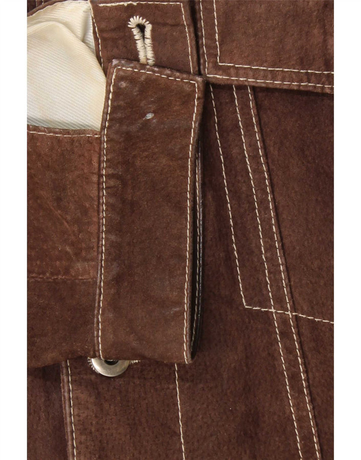 Metropolitan Veste Bomber En Daim Homme IT 48 Cuir Marron Moyen