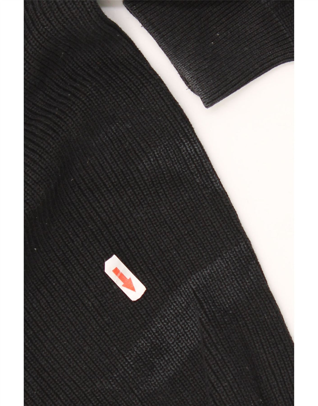 Zara Pull à col rond pour homme Petit coton noir