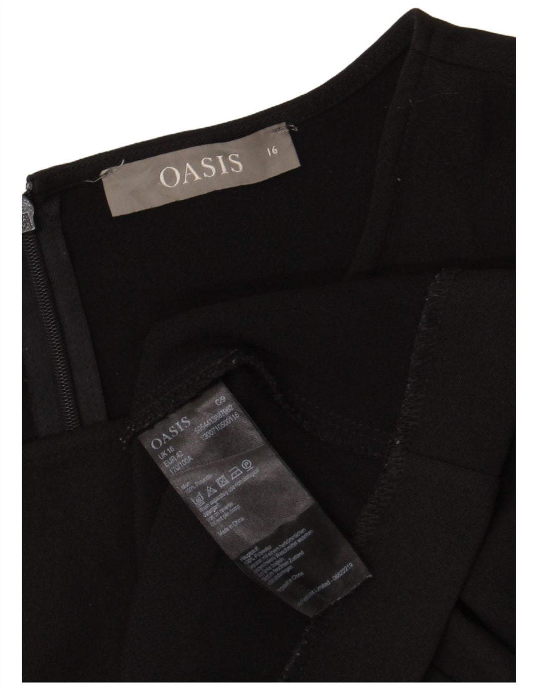 Oasis Robe fourreau pour femme UK 16 Large Noir Polyester