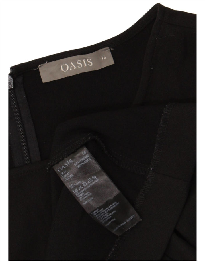 Oasis Robe fourreau pour femme UK 16 Large Noir Polyester