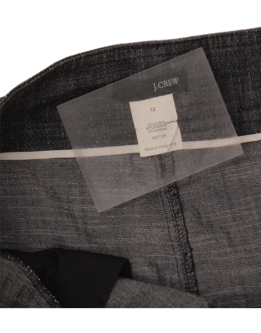 J. CREW Jupe droite femme US 12 Large W32 Coton gris