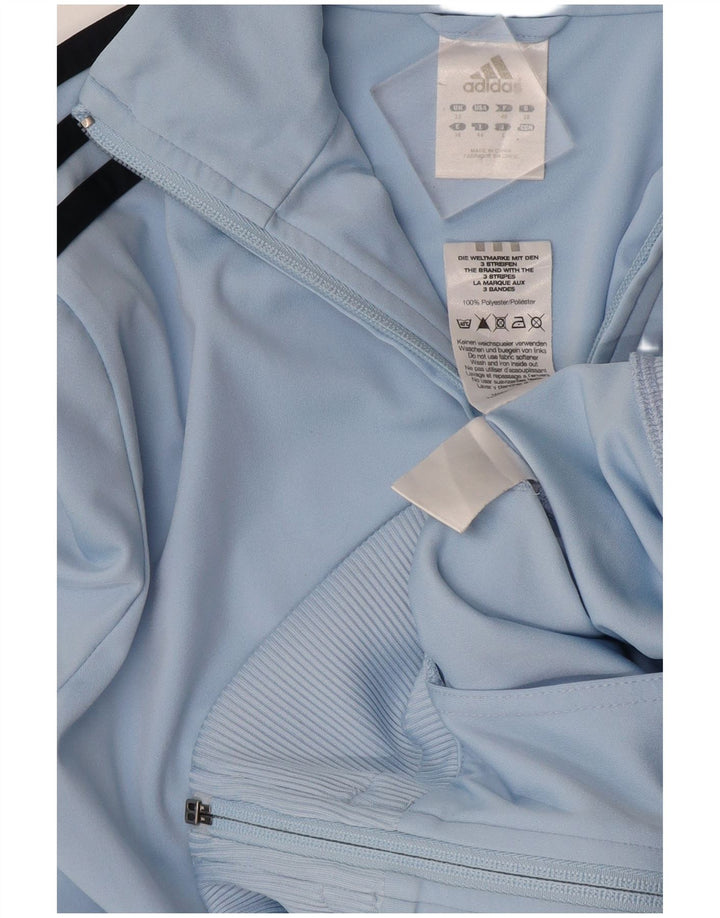 Adidas Veste de survêtement pour femme UK 12 Bleu moyen Polyester