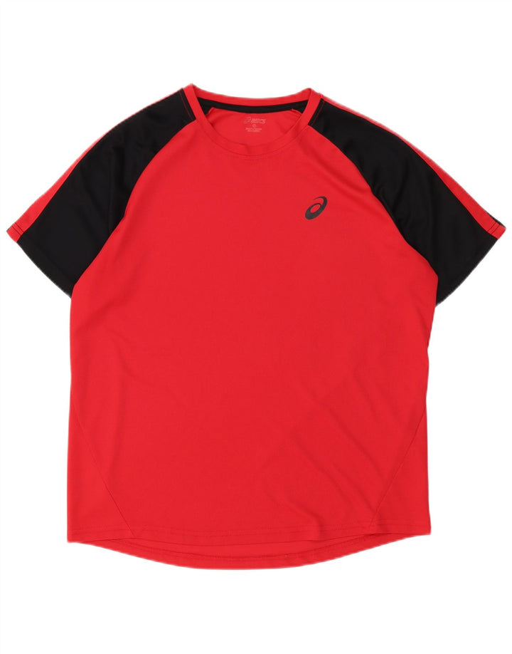 Asics T-Shirt Homme Haut Large Rouge Colourblock