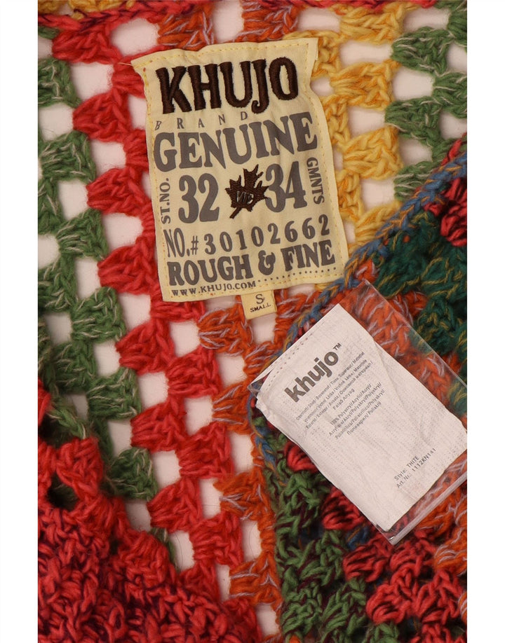 KHUJO Cardigan long surdimensionné pour femme UK 10 Petit Multicolore