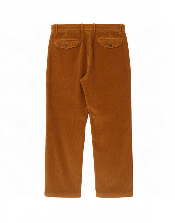 Marks & Spencer Pantalon droit en velours côtelé pour homme W36 L29 Marron Coton