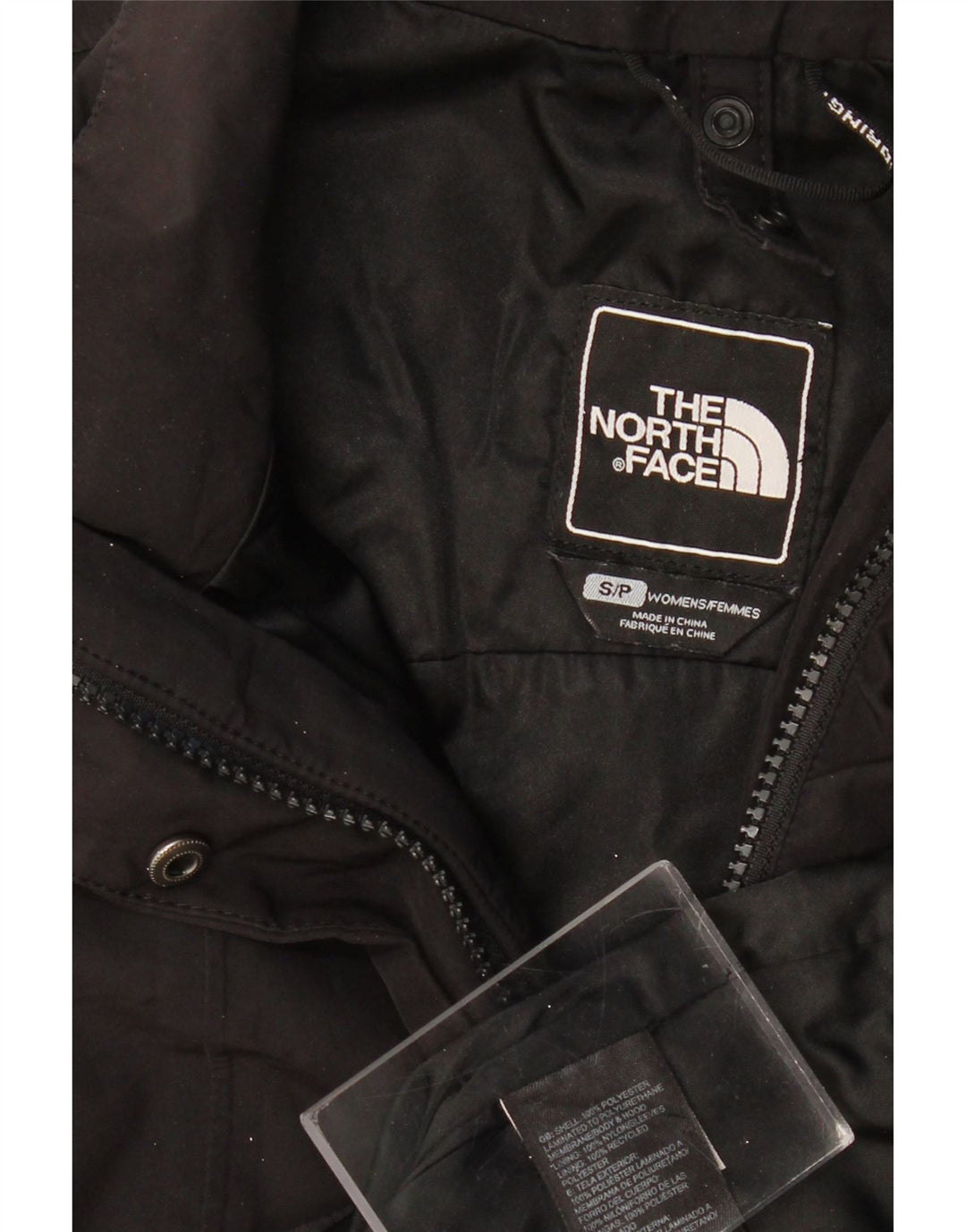 THE NORTH FACE Manteau coupe-vent pour femme UK 10 Petit Noir Polyester