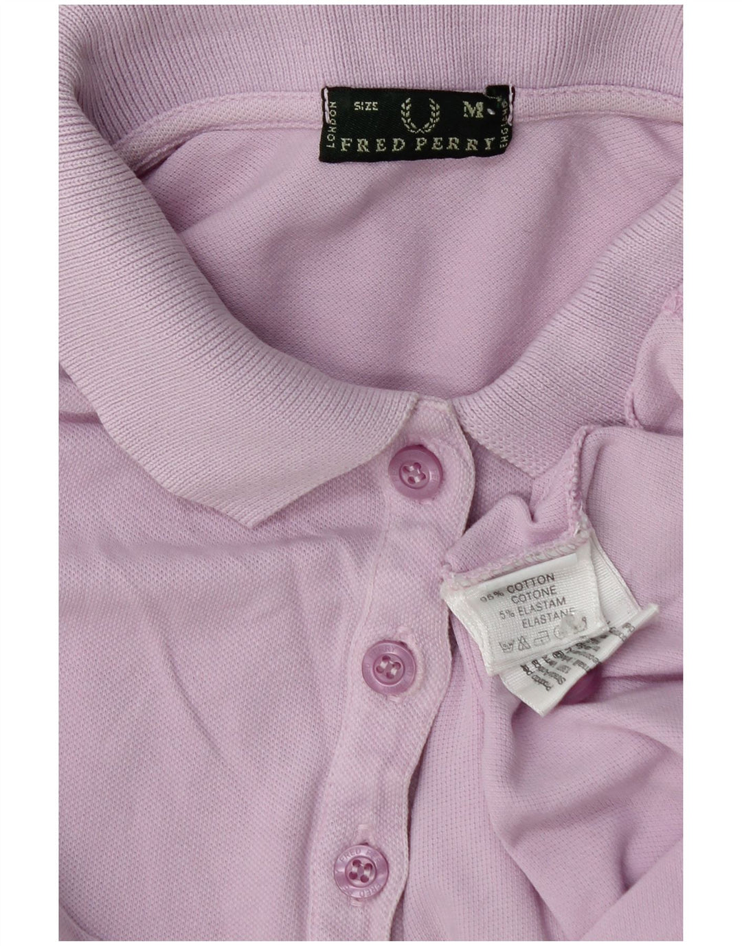 Fred Perry Polo Femme UK 12 Coton Violet Moyen