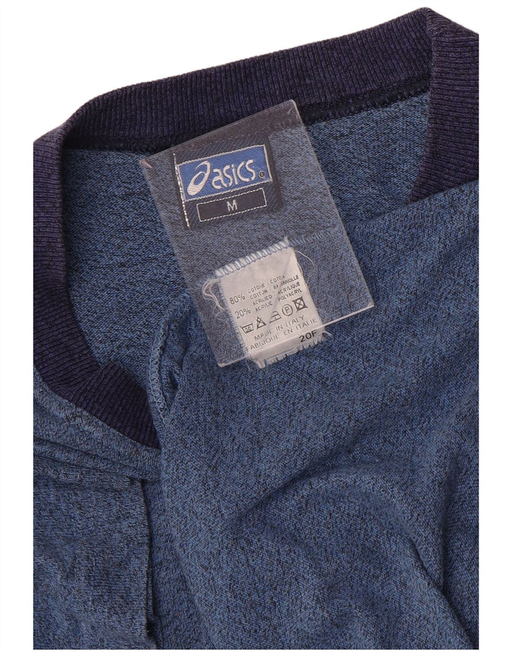 ASICS T-Shirt Homme Bleu Moyen Moucheté Coton