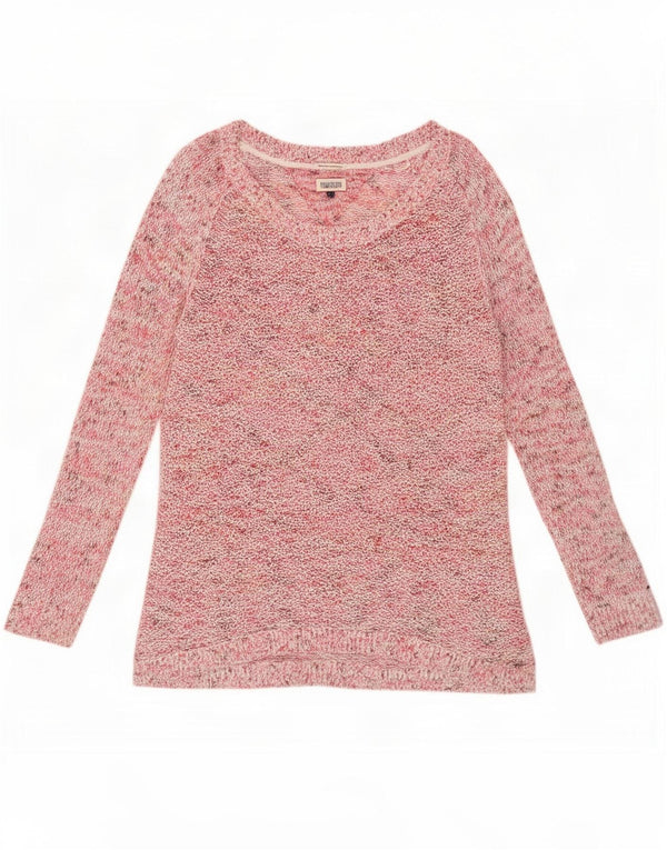Tommy Hilfiger Pull col bateau pour femme UK 16 Large Rose Moucheté