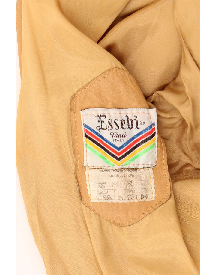 Essebi Veste en Cuir Bomber Homme IT 56 3XL Cuir Beige