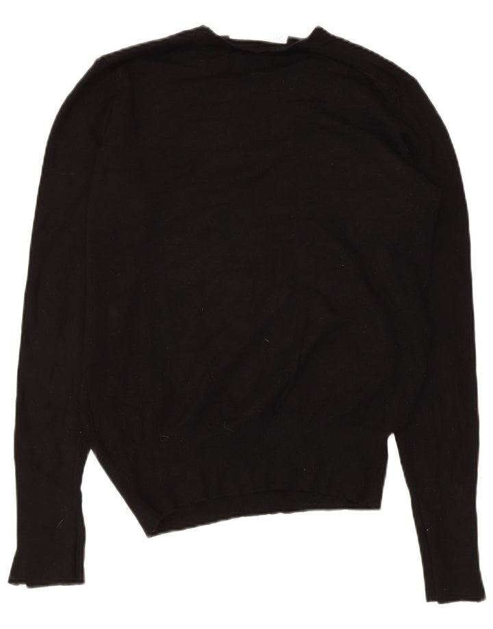 Zara Pull ras du cou pour femme UK 12 Medium Noir Viscose