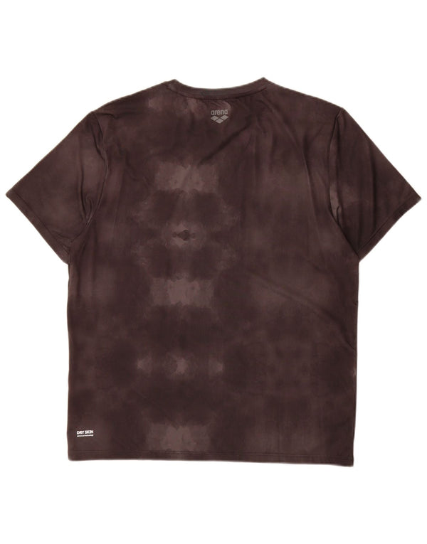 Arena T-Shirt Graphique Homme Grand Gris Tie Dye Polyester
