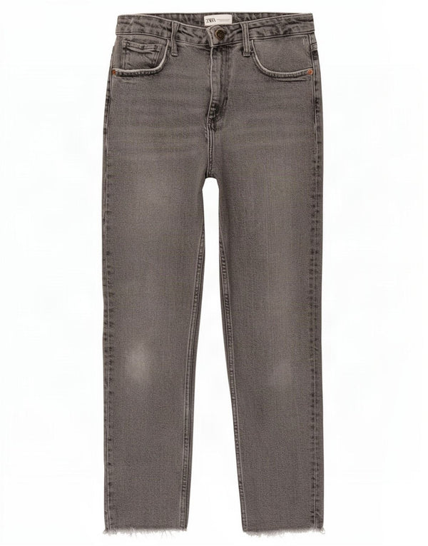 Zara Jean droit femme EU 38 Small W28 L27 Gris