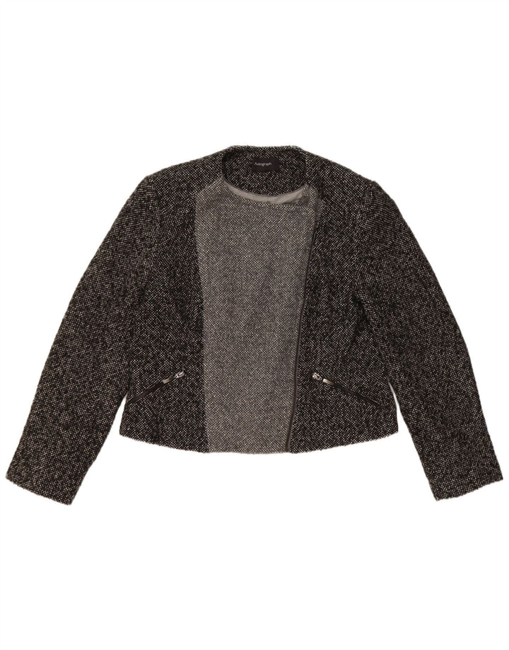 Marks & Spencer Veste blazer autographe pour femme UK 16 Large Gris Moucheté
