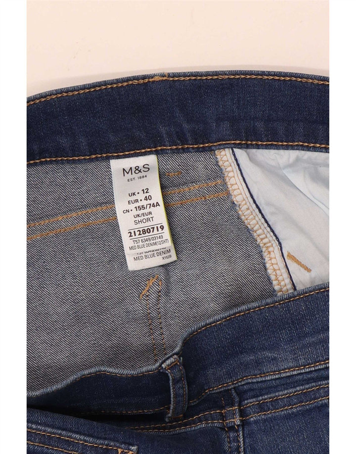 Marks & Spencer Jean slim bootcut pour femme UK 12 Medium W30 L28 Bleu Coton