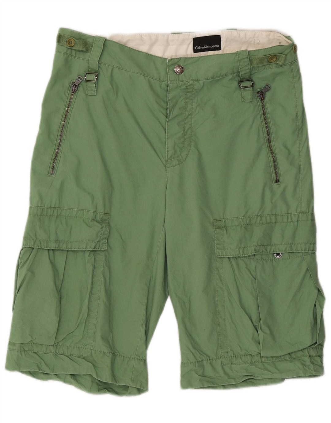 Calvin Klein Jeans Short Cargo Femme W32 Vert Moyen