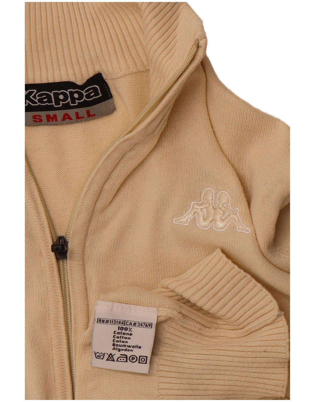KAPPA Cardigan Homme Pull Petit Beige Coton