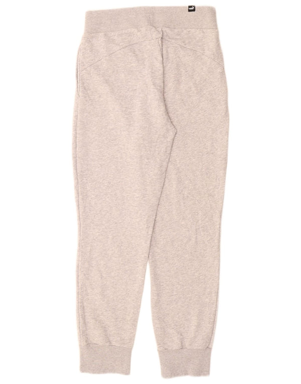 Puma Pantalon de survêtement pour femme Joggers UK 6 XS Gris chiné en coton