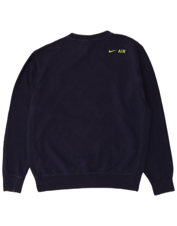 NIKE Sweat-shirt graphique pour homme en coton bleu marine moyen