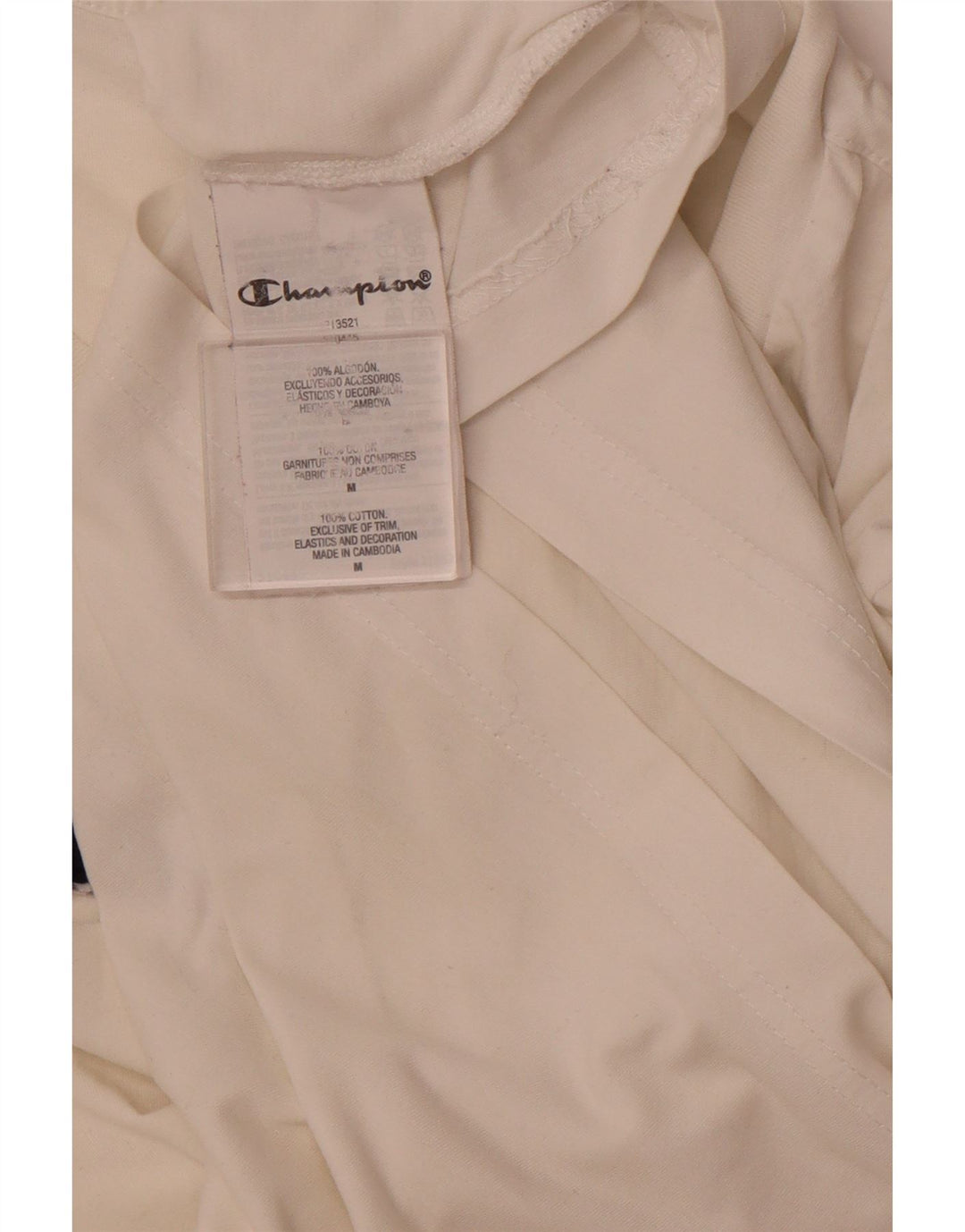 CHAMPION T-Shirt Graphique Homme Blanc Moyen Coton