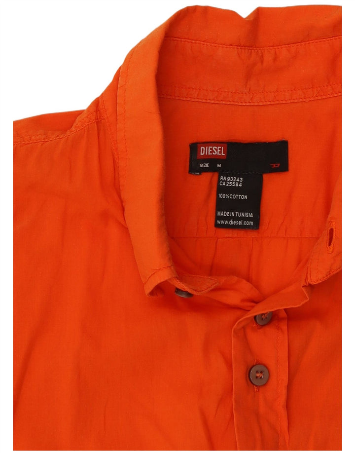 DIESEL Chemise à Manches Courtes Homme Orange Moyen Coton