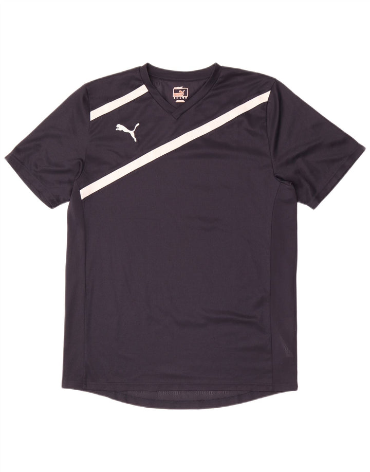 Puma T-Shirt Homme Haut Large Bleu Marine Rayé