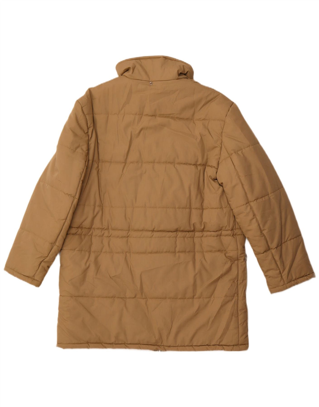 manteau rembourré vintage pour homme UK 36 Petit polyester beige