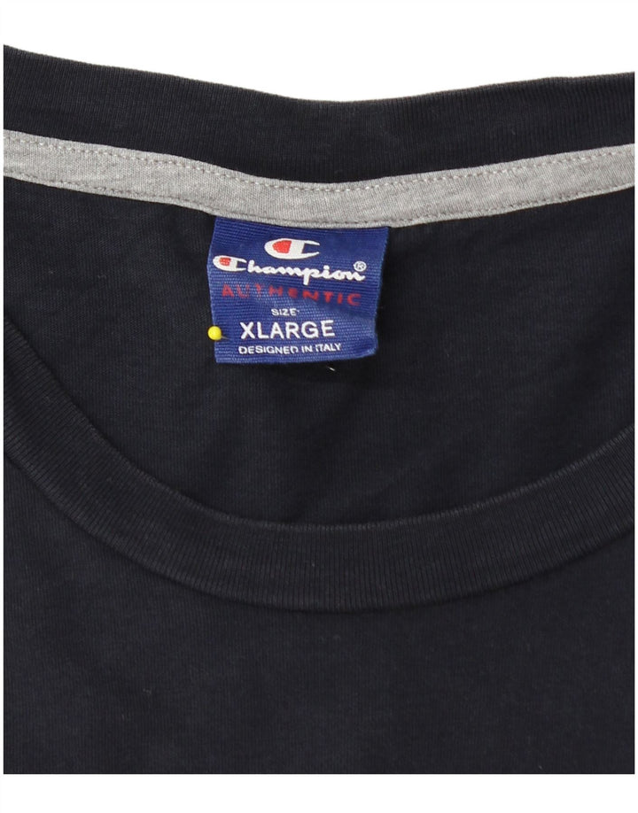 Champion T-Shirt Homme Top XL Bleu Marine
