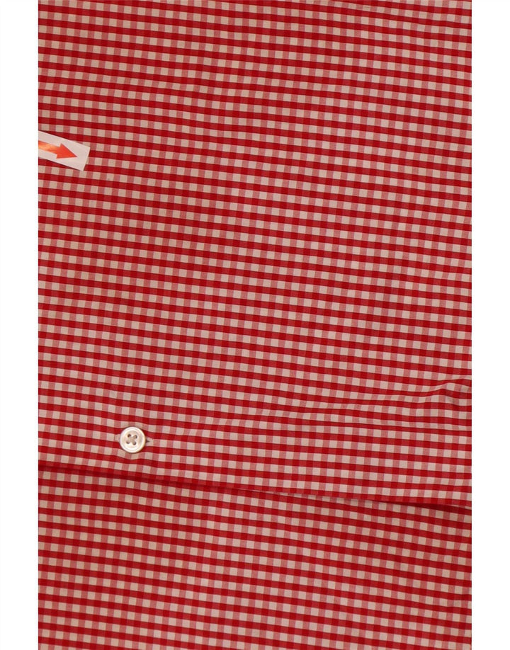 Hugo Boss Chemise coupe régulière pour homme Taille 41 16 Grand coton vichy rouge