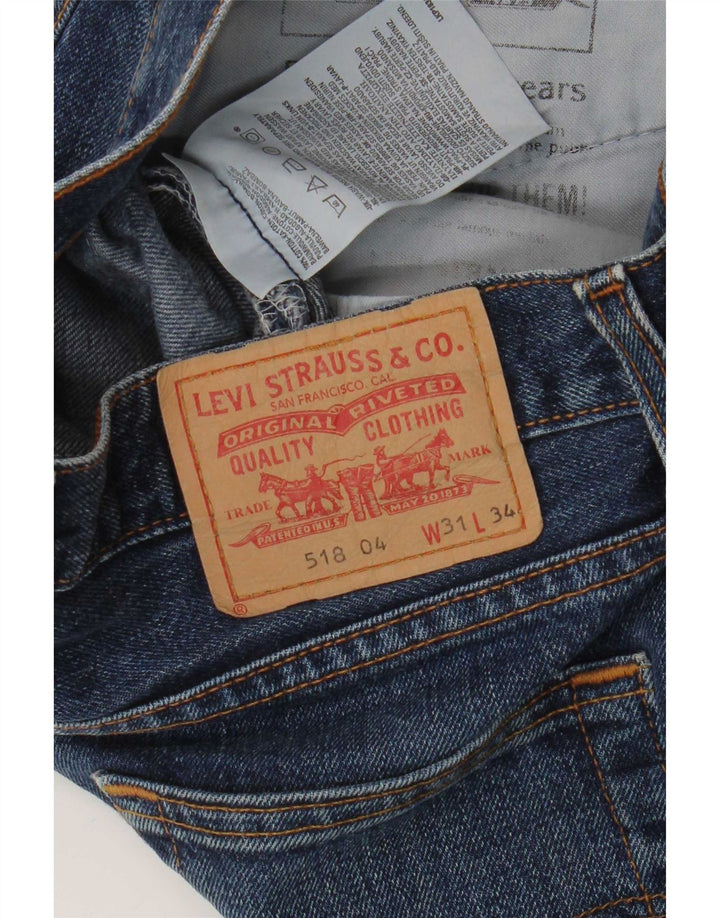 Levi's Jean Bootcut 518 Vieilli Homme W31 L30 Bleu Coton