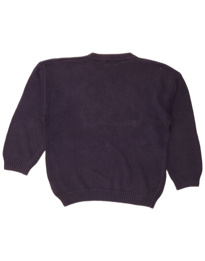 St. Bernard Pull ras du cou pour homme, grand, bleu marine, motif losanges/diamant