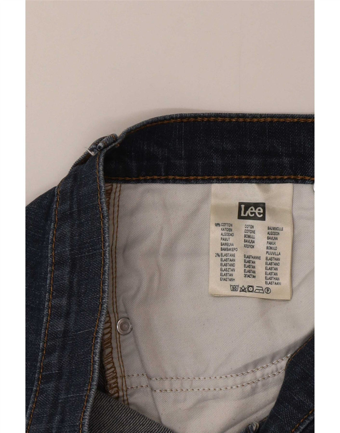 Lee Jean Slim Rider W30 L32 Homme Bleu Marine Coton