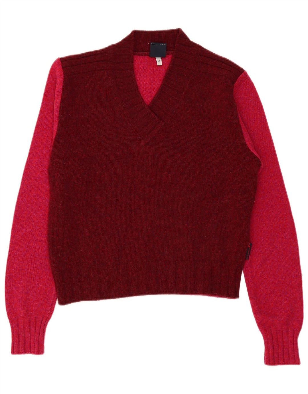 Dolce & Gabbana Pull col en V pour femme IT 44 Bordeaux moyen