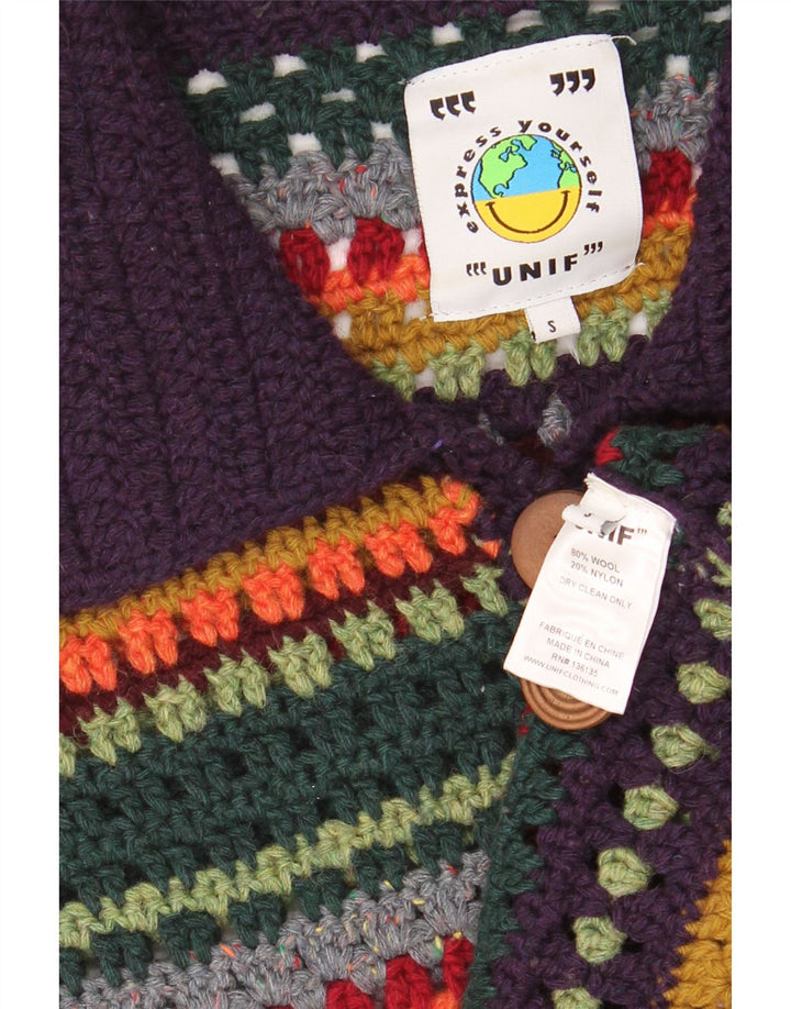 Unif Cardigan surdimensionné pour femme UK 10 Petit rayé multicolore