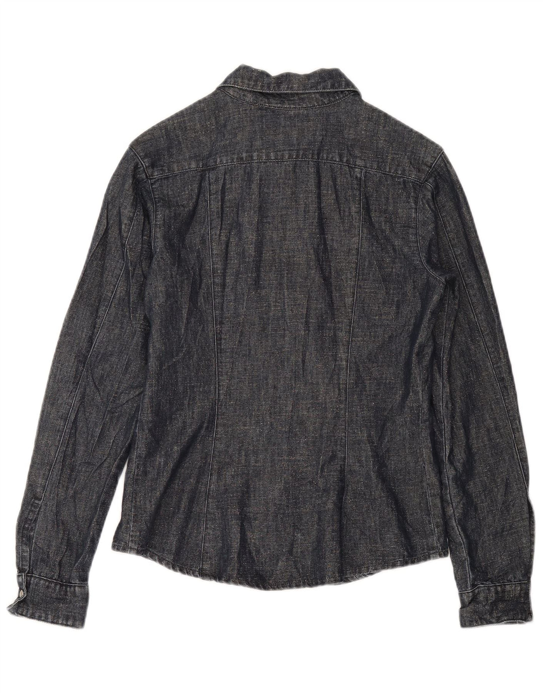 chemise femme vintage UK 12 Bleu Marine Moyen