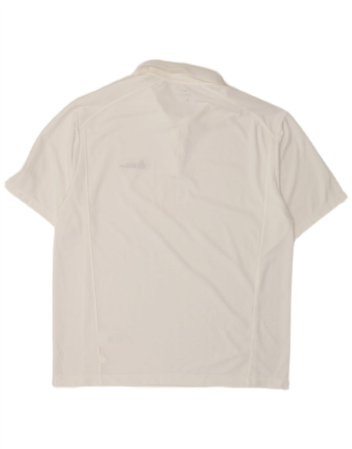 Nike Polo Dri Fit pour homme en polyester blanc Taille L