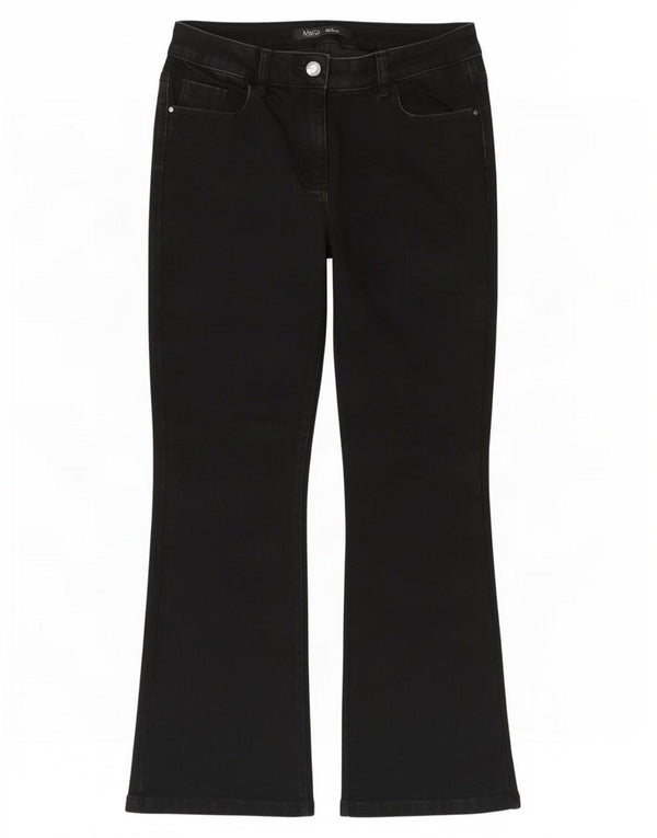 M&Co Jeans Bootcut Petite Femme UK 14 Large W30 L28 Coton Noir