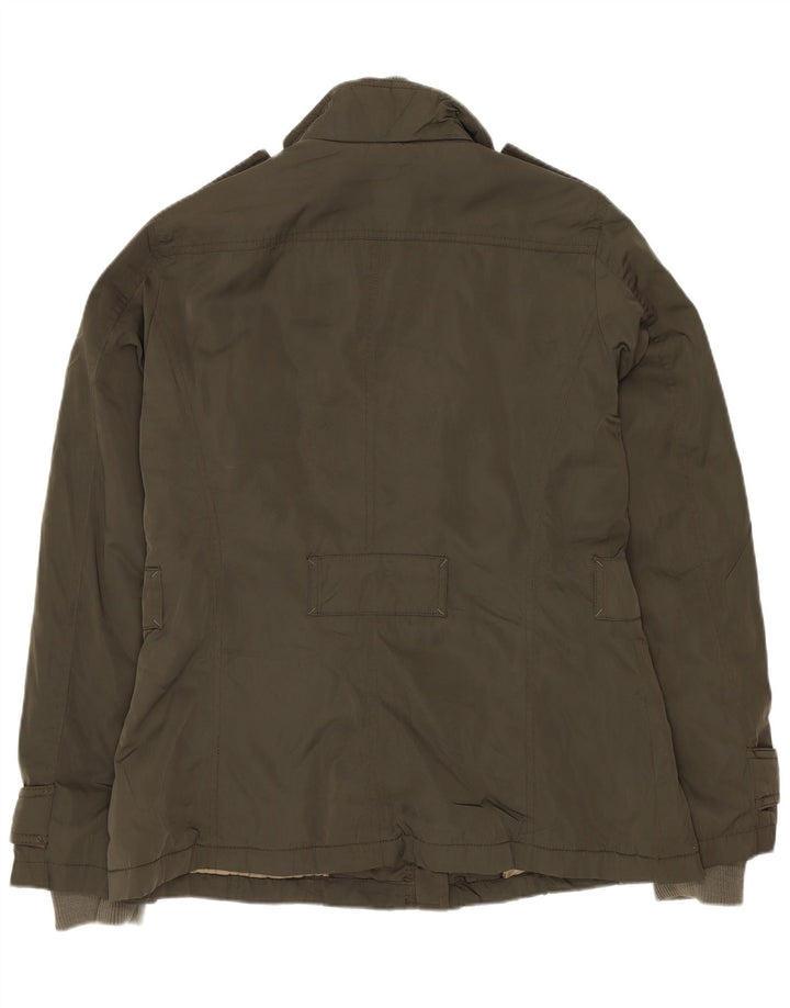 MASSIMO DUTTI Veste militaire pour femme UK 14 Medium Kaki Polyester