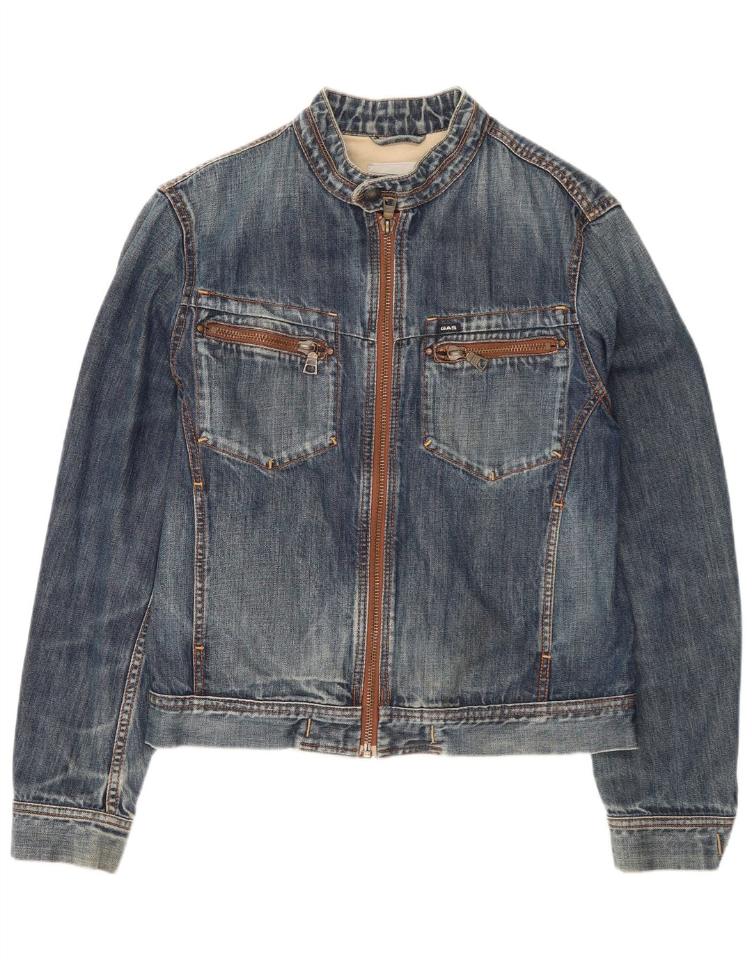 GAS Veste en Jean Femme UK 14 Coton Bleu Moyen