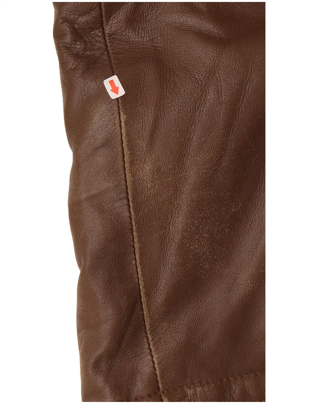 Manteau en cuir femme vintage IT 46 Grand cuir marron