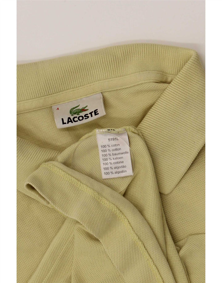 Lacoste Polo Regular Fit Homme Taille 4 Coton Jaune Moyen