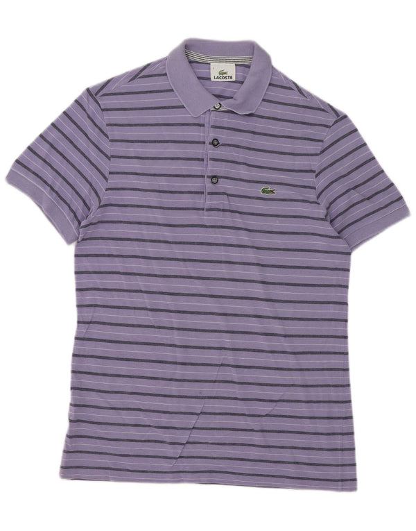 Lacoste Polo Homme Taille 3 Petit Lyocell Rayé Violet