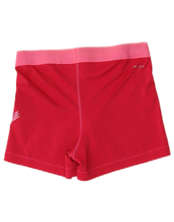 Nike Short de sport Dri Fit Graphic pour femme UK 16 Large Rouge Polyester