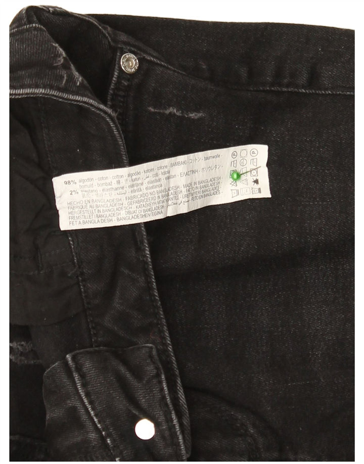 Zara Jean slim vieilli pour femme EU 40 Medium W30 L27 Coton noir