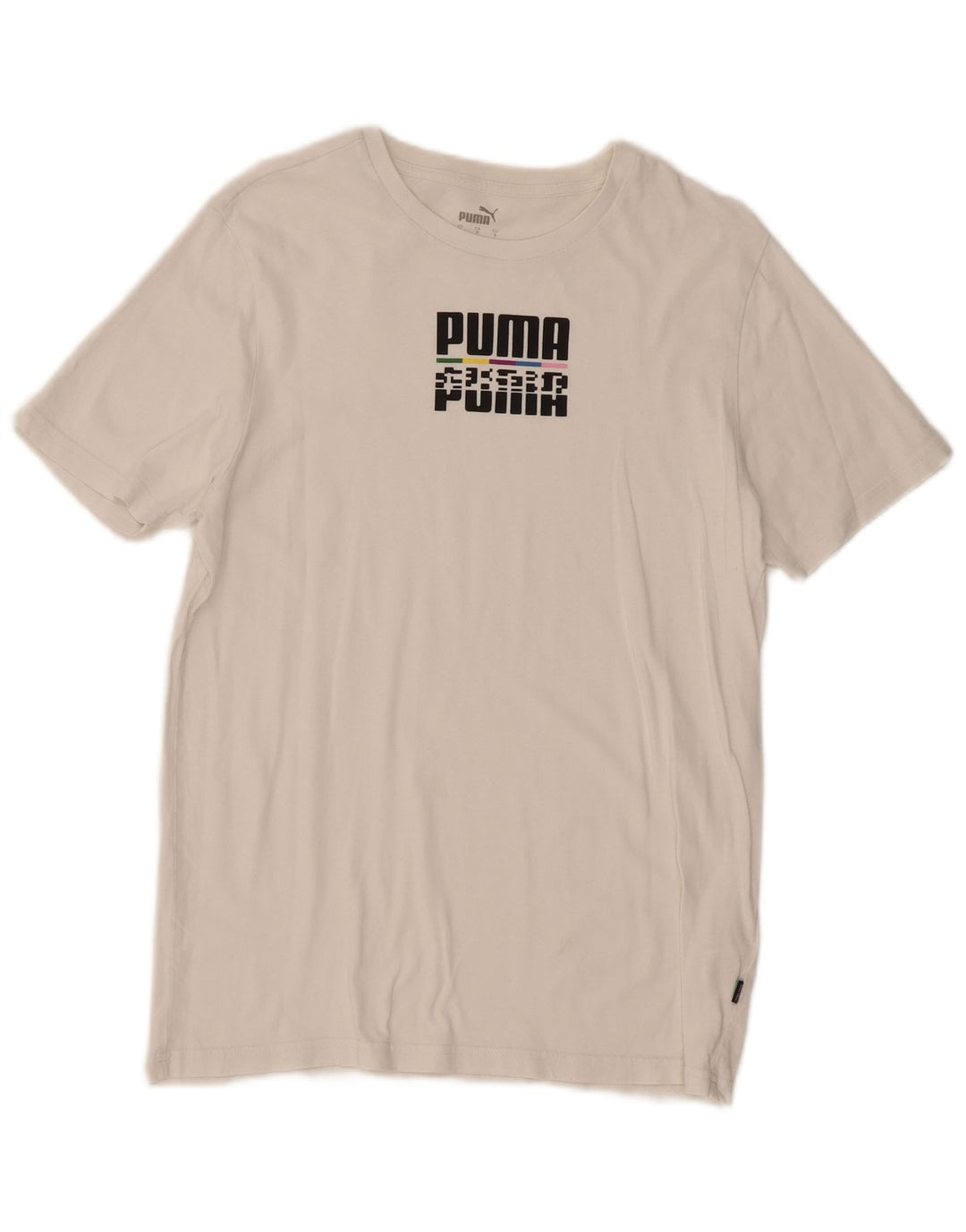 PUMA T-Shirt Graphique Homme Petit Blanc Coton