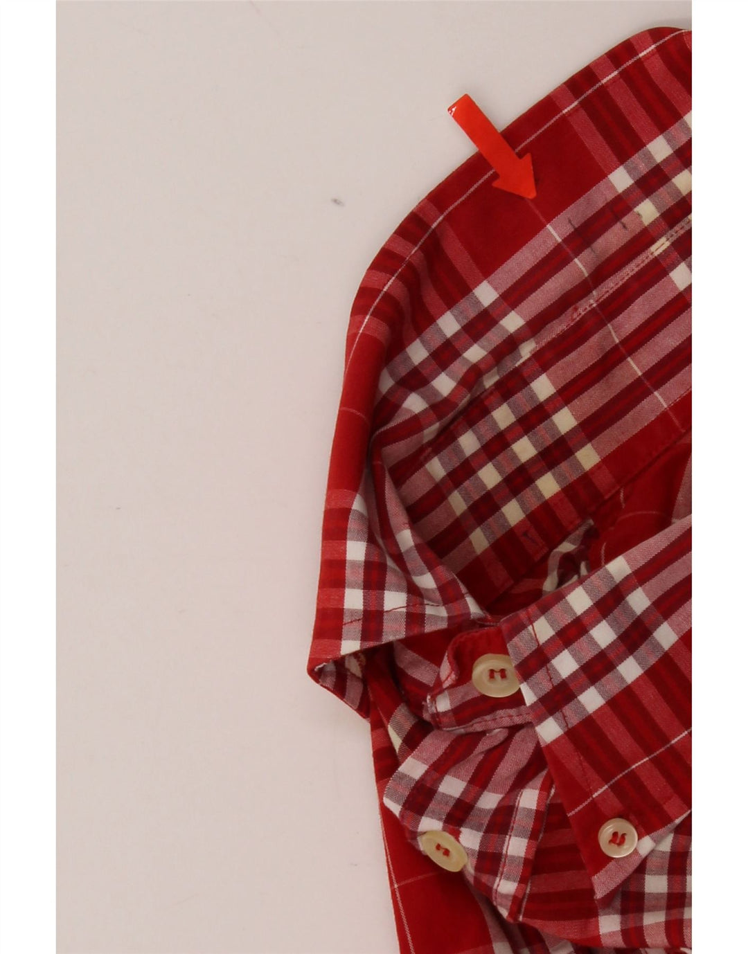 Wampum Chemise Homme Grand Carreau Rouge Coton