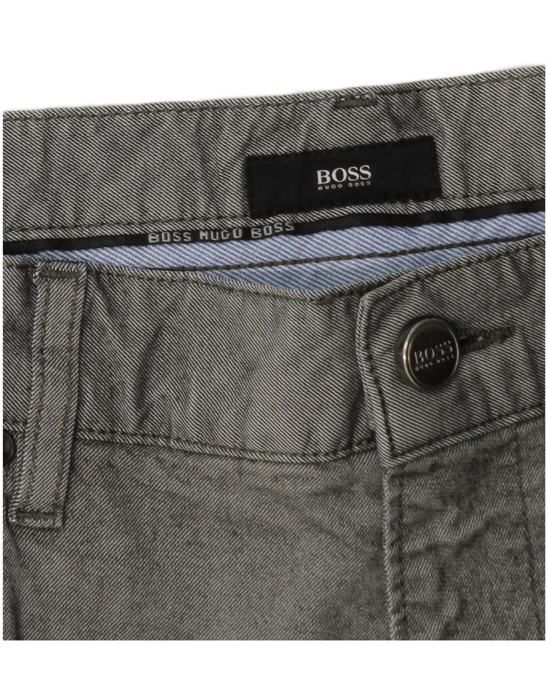 Hugo Boss Jean droit W36 L29 gris coton homme