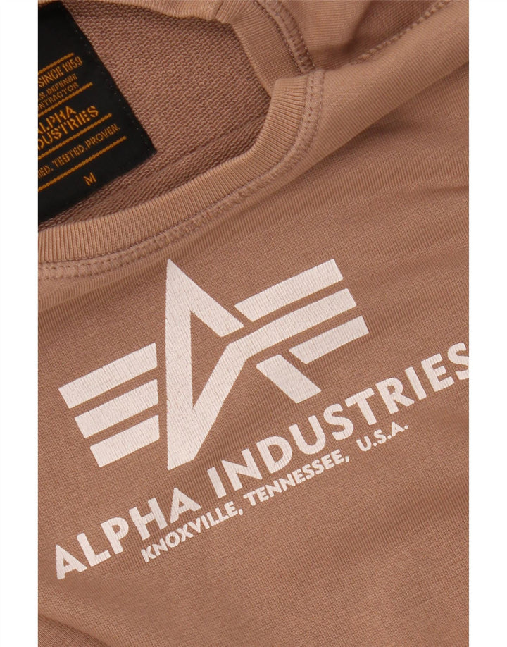 ALPHA INDUSTRIES Sweat-shirt graphique pour femme UK 14 Marron moyen